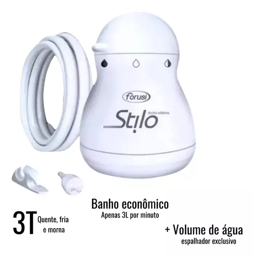 Chuveiro Elétrico Ducha 3 Tempe 127v 5400w - Stilo Forusi